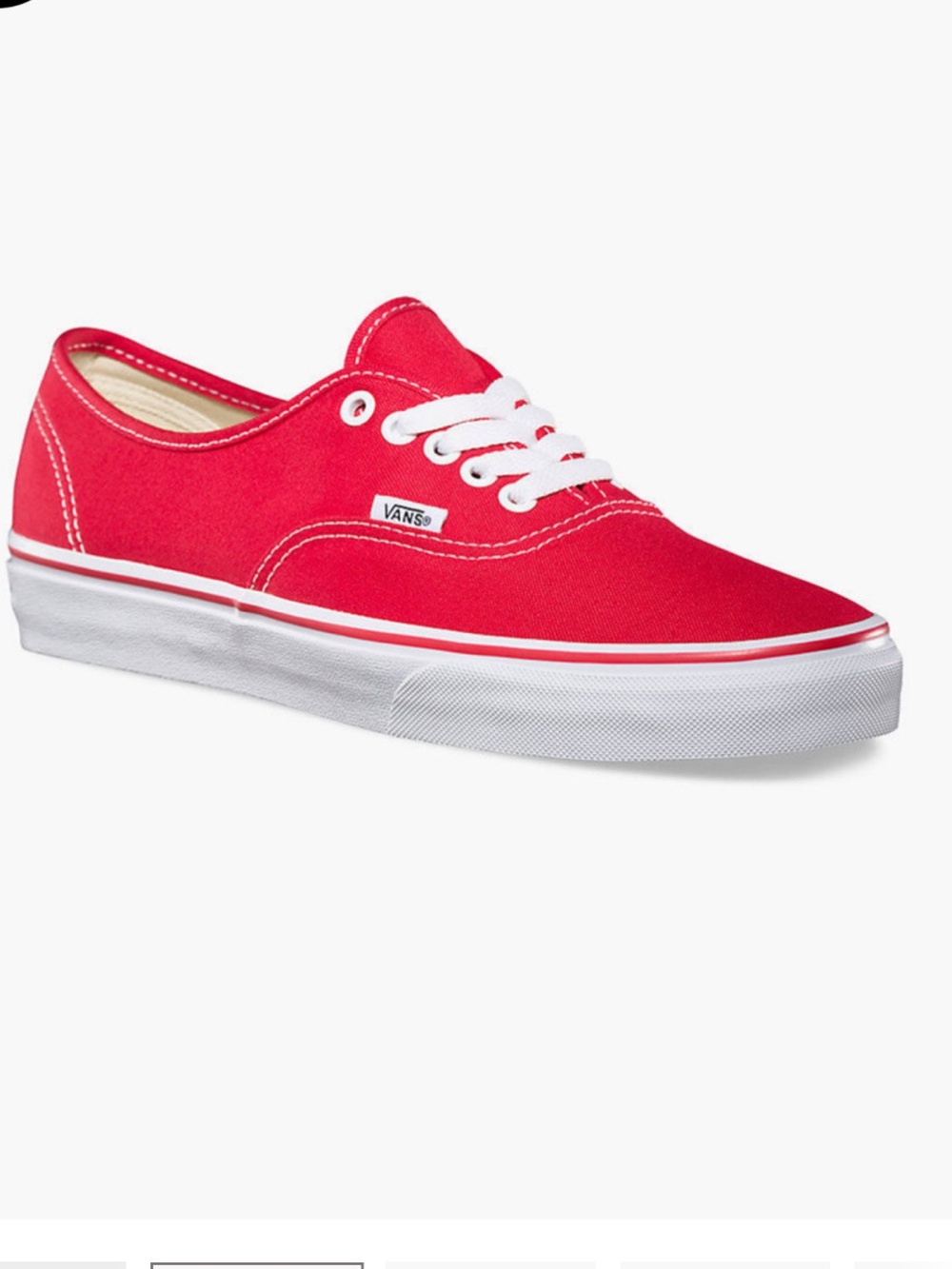 VANS Original Iconic Low Top Lace-up Canvas Red Skate Sneakers Unisex Size W 6.5